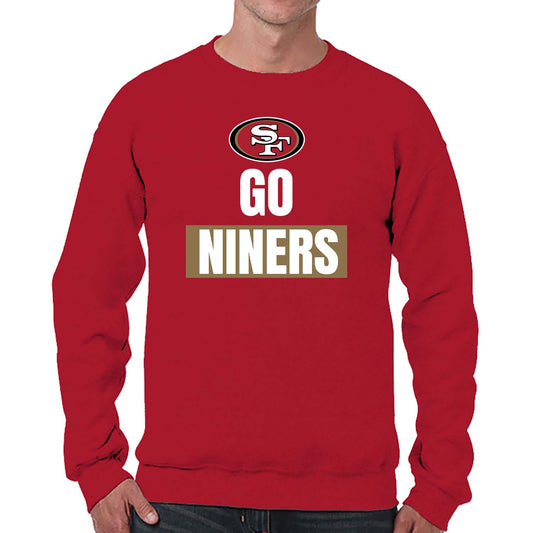 San Francisco 49ers NFL Adult Slogan Crewneck Sweatshirt - Red