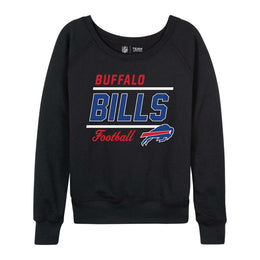 Buffalo Bills NFL Womens Crew Neck Light Weight - Black