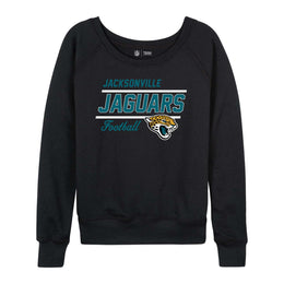 Jacksonville Jaguars NFL Womens Crew Neck Light Weight - Black