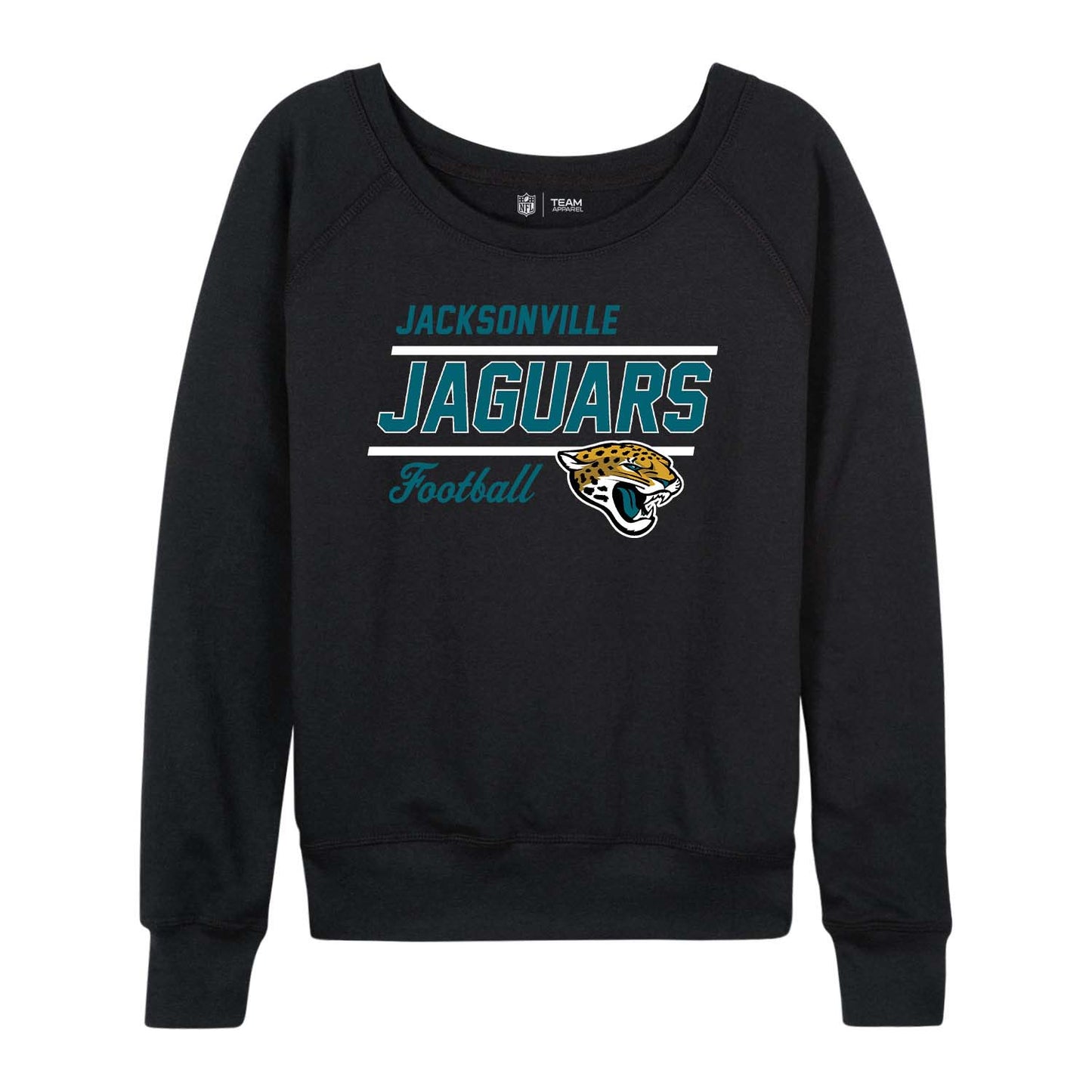Jacksonville Jaguars NFL Womens Crew Neck Light Weight - Black