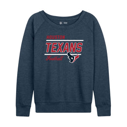 Houston Texans NFL Womens Crew Neck Light Weight - Navy