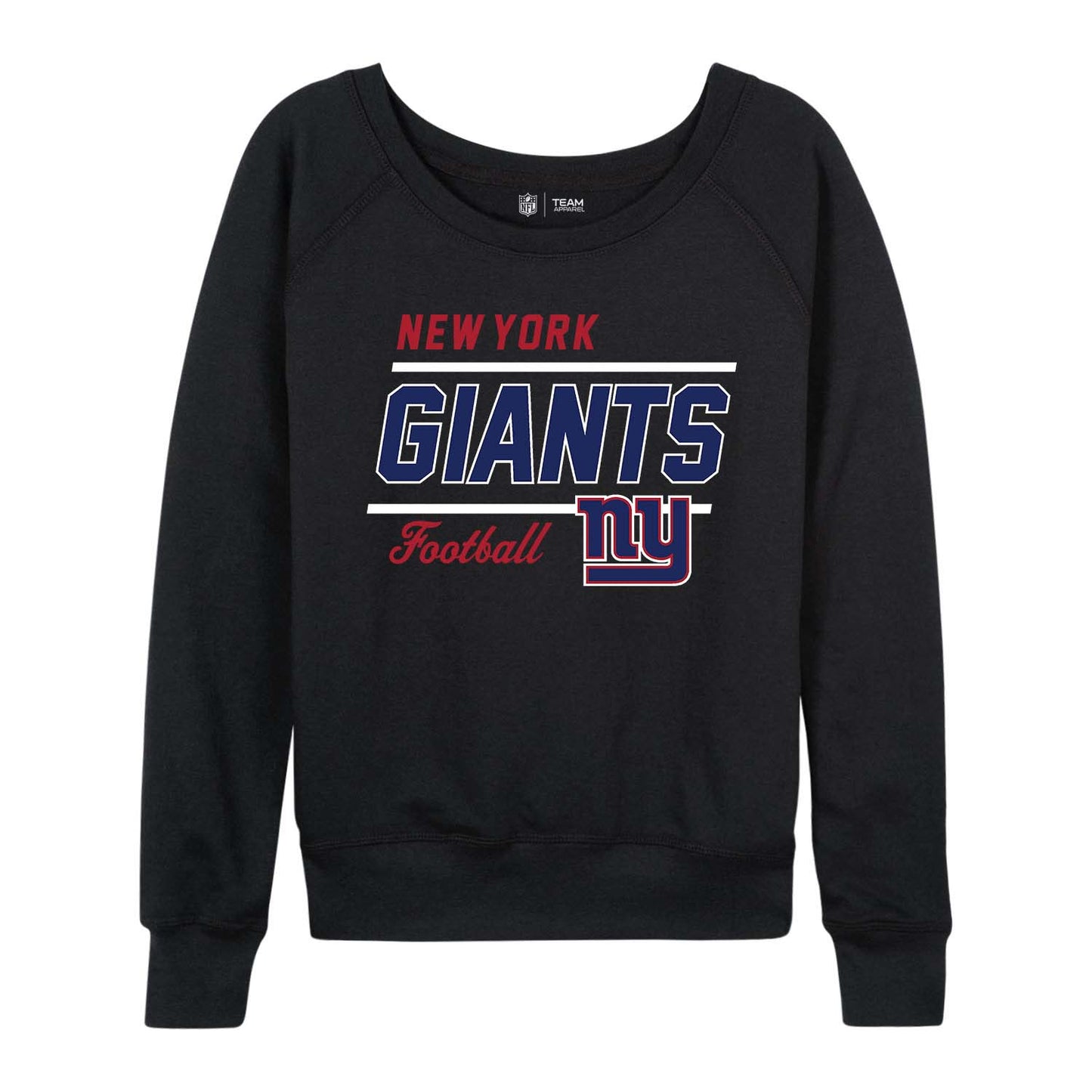 New York Giants NFL Womens Crew Neck Light Weight - Black