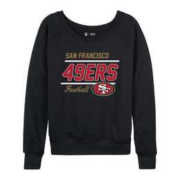 San Francisco 49ers NFL Womens Crew Neck Light Weight - Black