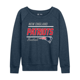 New England Patriots NFL Womens Crew Neck Light Weight - Navy