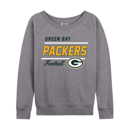 Green Bay Packers NFL Womens Crew Neck Light Weight - Sport Gray