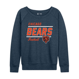 Chicago Bears NFL Womens Crew Neck Light Weight - Navy