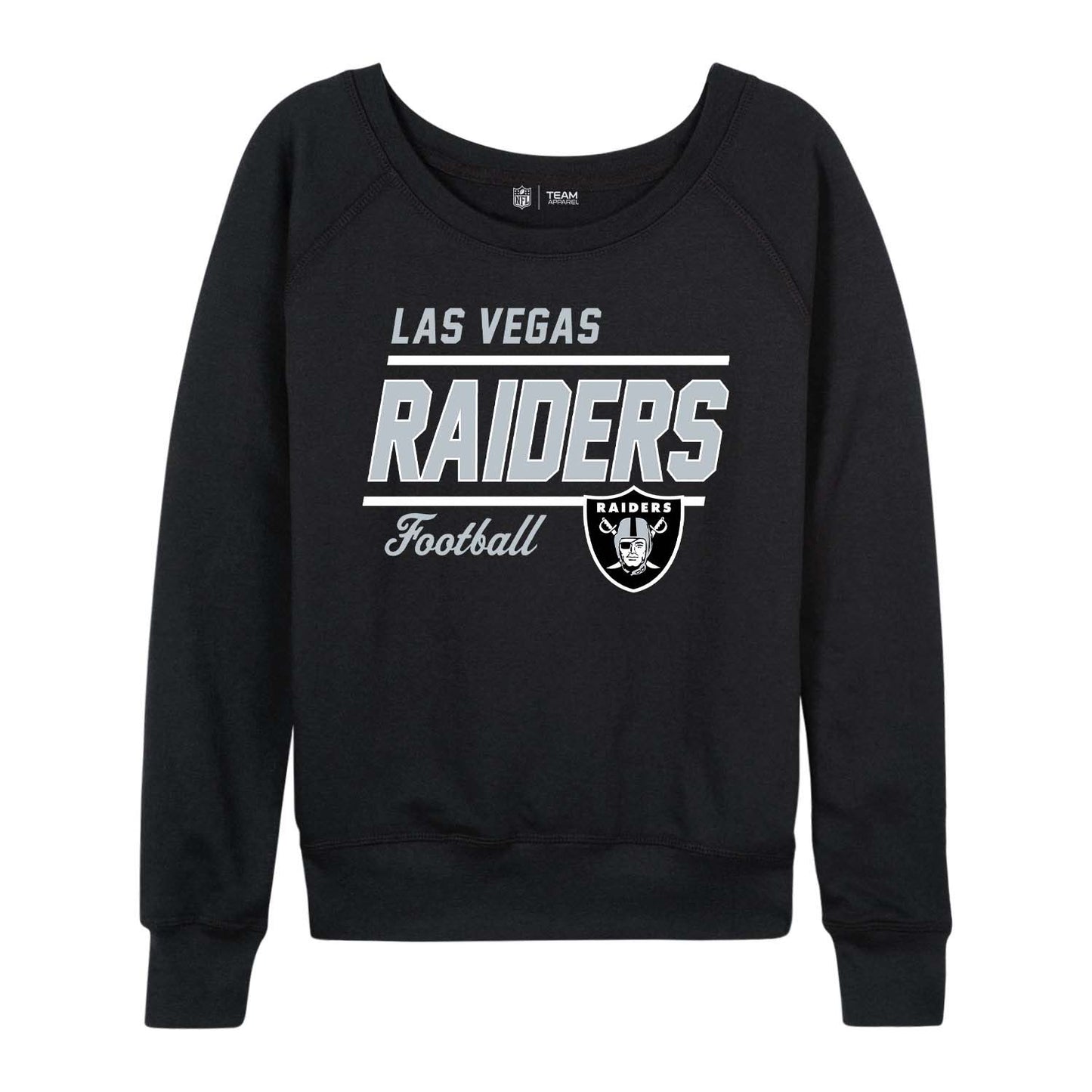 Las Vegas Raiders NFL Womens Crew Neck Light Weight - Black