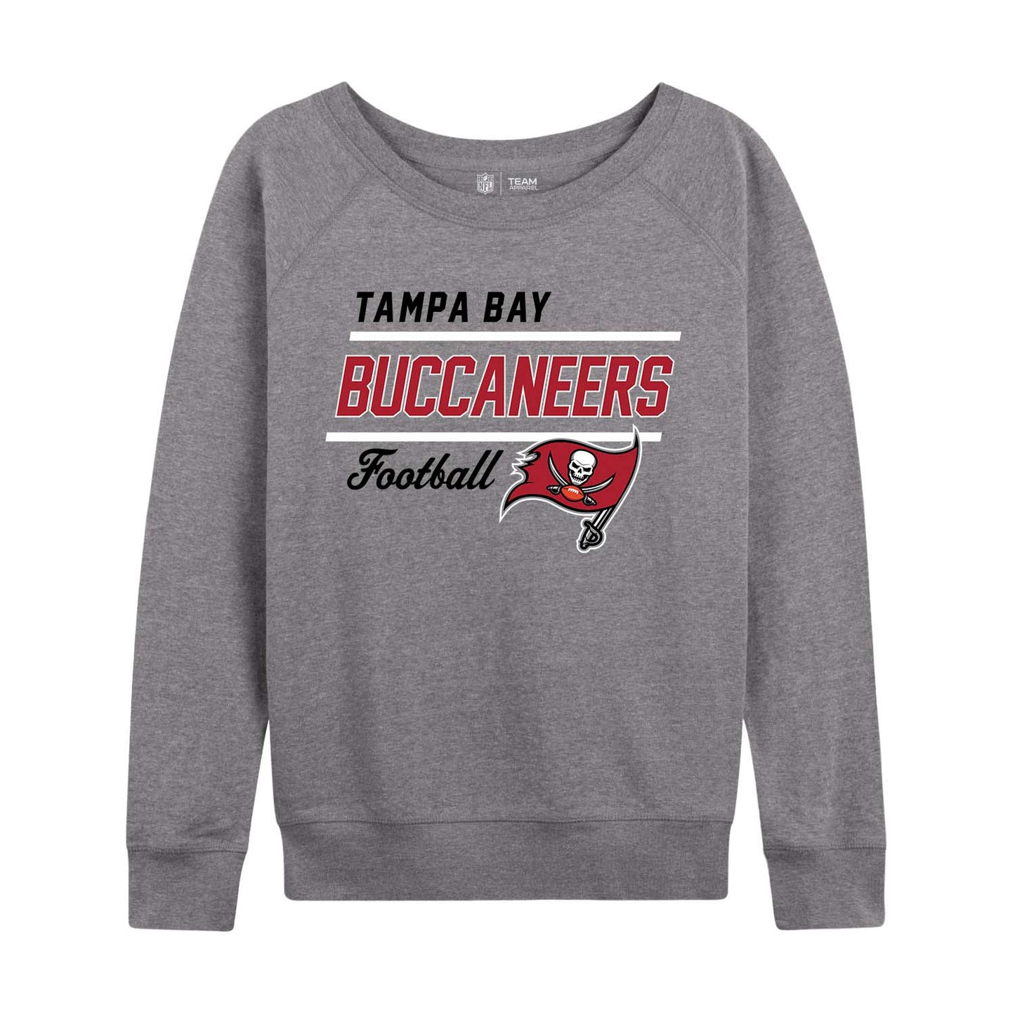Tampa Bay Buccaneers NFL Womens Crew Neck Light Weight - Sport Gray