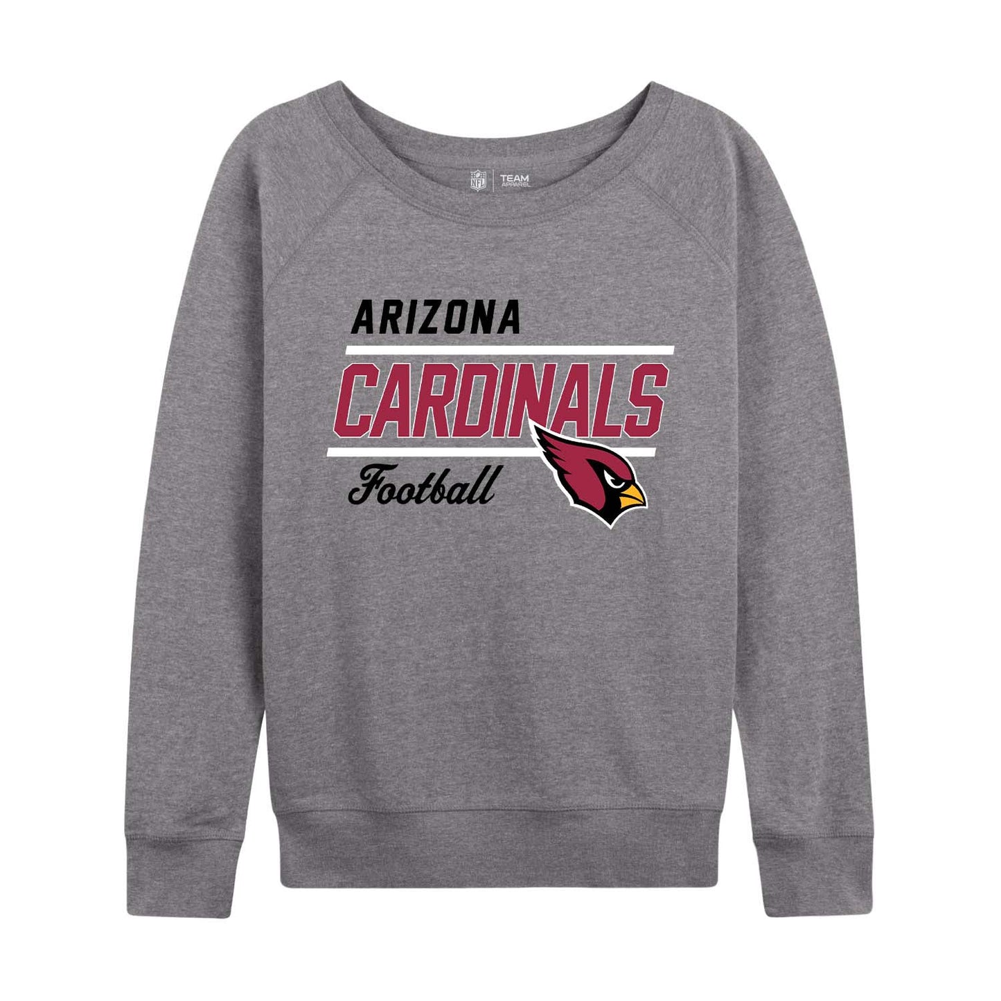 Arizona Cardinals NFL Womens Crew Neck Light Weight - Sport Gray