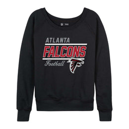 Atlanta Falcons NFL Womens Crew Neck Light Weight - Black