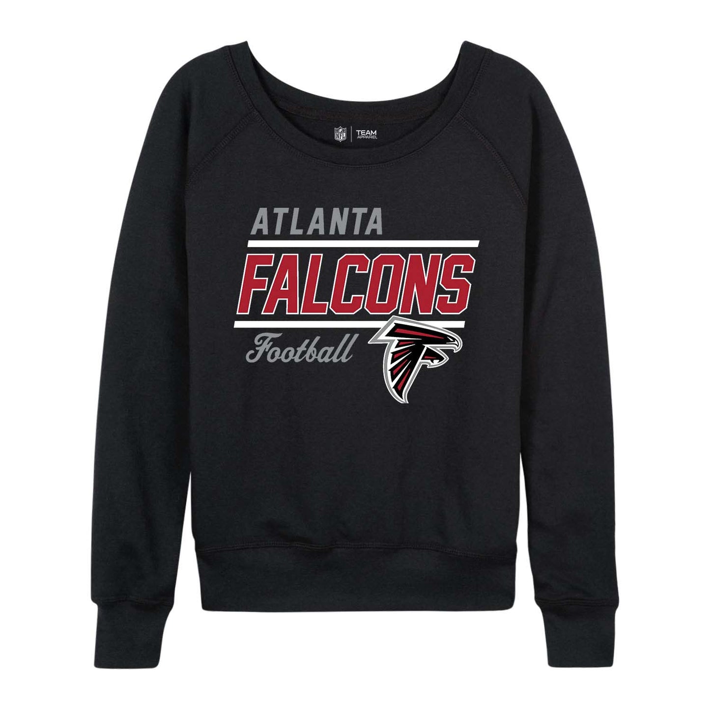 Atlanta Falcons NFL Womens Crew Neck Light Weight - Black