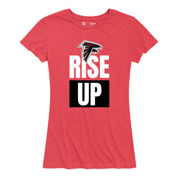 Atlanta Falcons NFL Womens Team Slogan Short Sleeve Tshirt - Red