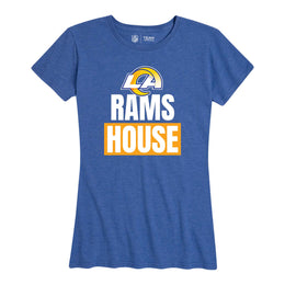 Los Angeles Rams NFL Womens Team Slogan Short Sleeve Tshirt - Royal
