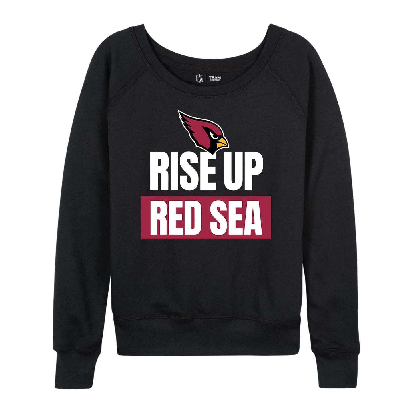 Arizona Cardinals NFL Womens Team Slogan Crew Neck - Black