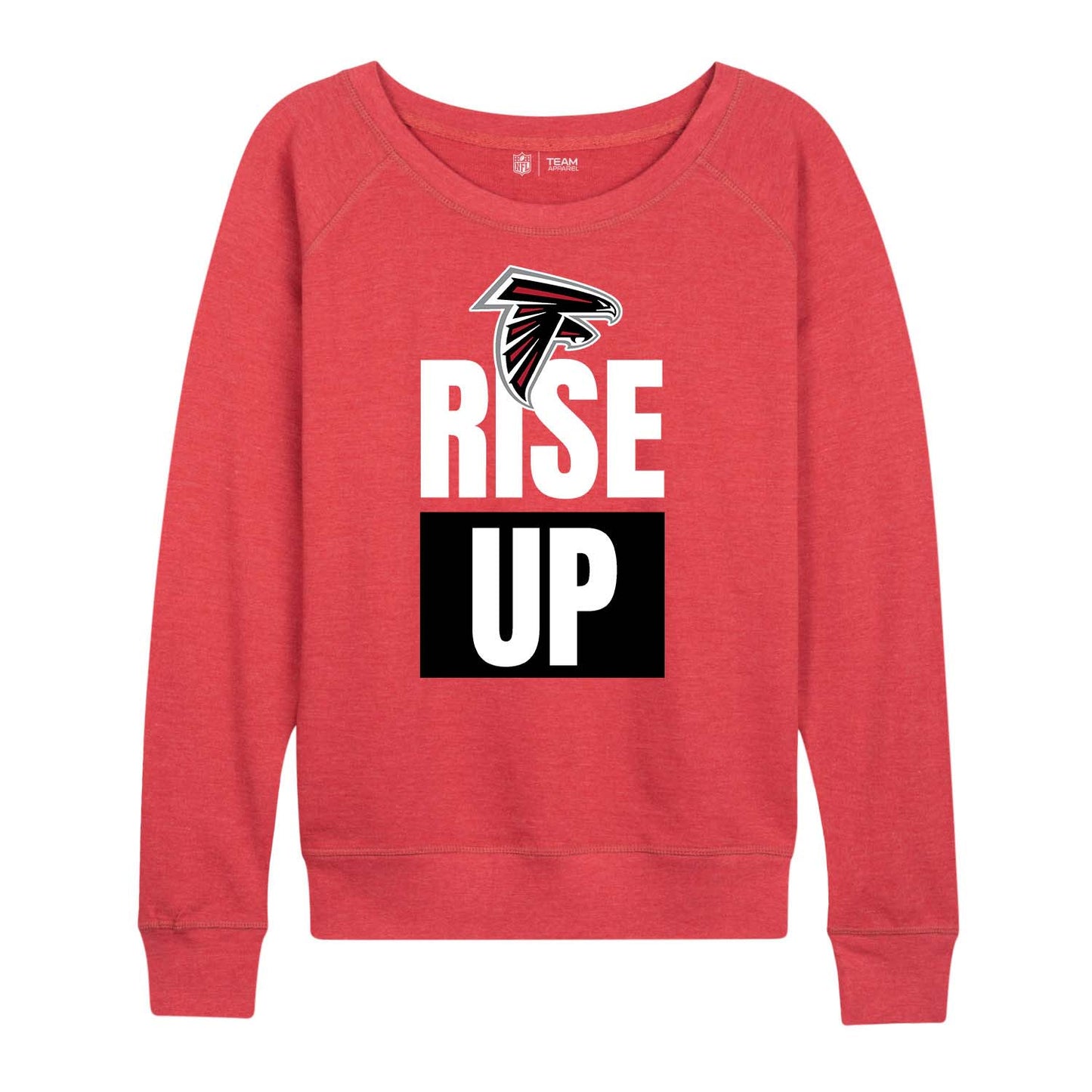 Atlanta Falcons NFL Womens Team Slogan Crew Neck - Red