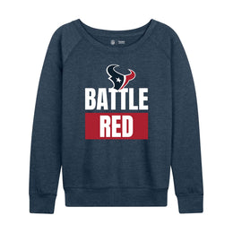 Houston Texans NFL Womens Team Slogan Crew Neck - Navy