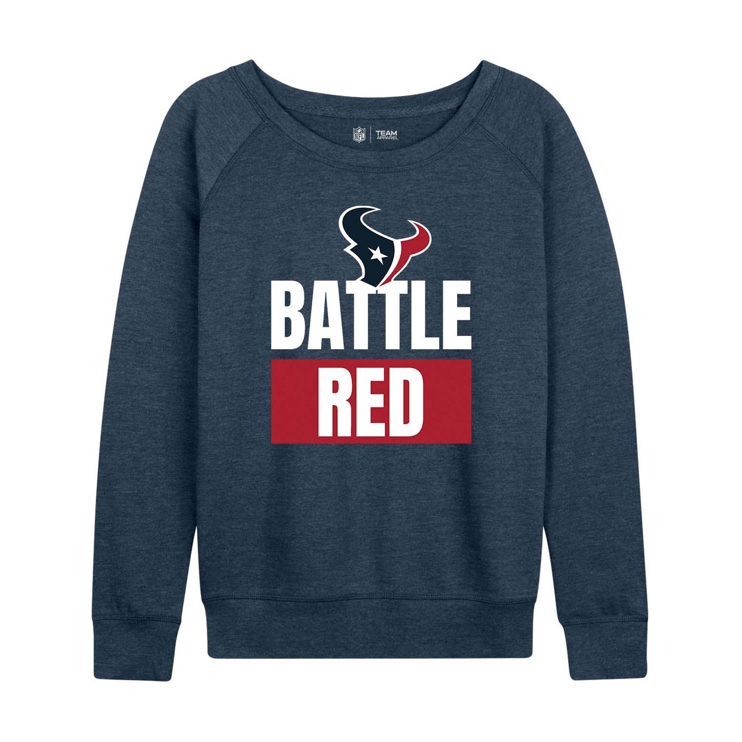 Houston Texans NFL Womens Team Slogan Crew Neck - Navy