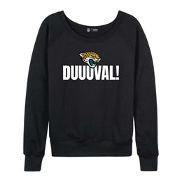 Jacksonville Jaguars NFL Womens Team Slogan Crew Neck - Black