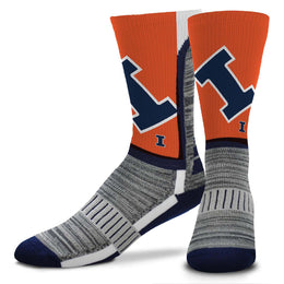 Illinois Fighting Illini NCAA Adult State and University Crew Socks - Orange
