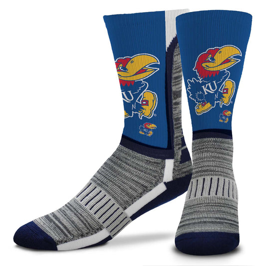 Kansas Jayhawks NCAA Adult State and University Crew Socks - Royal