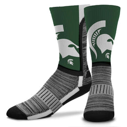 Michigan State Spartans NCAA Adult State and University Crew Socks - Green