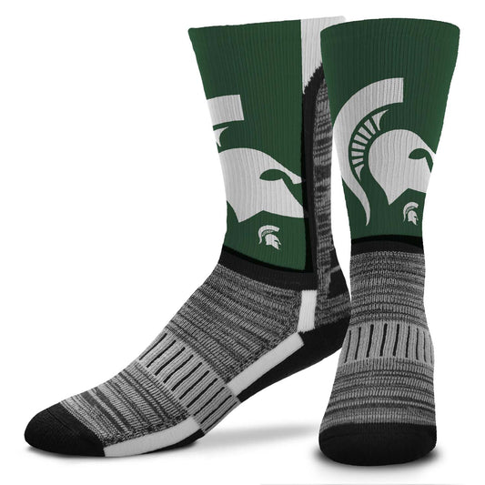 Michigan State Spartans NCAA Adult State and University Crew Socks - Green