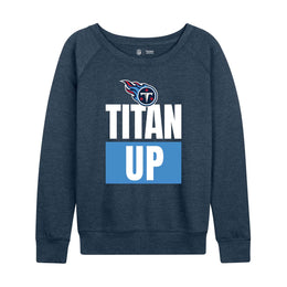 Tennessee Titans NFL Womens Team Slogan Crew Neck - Navy