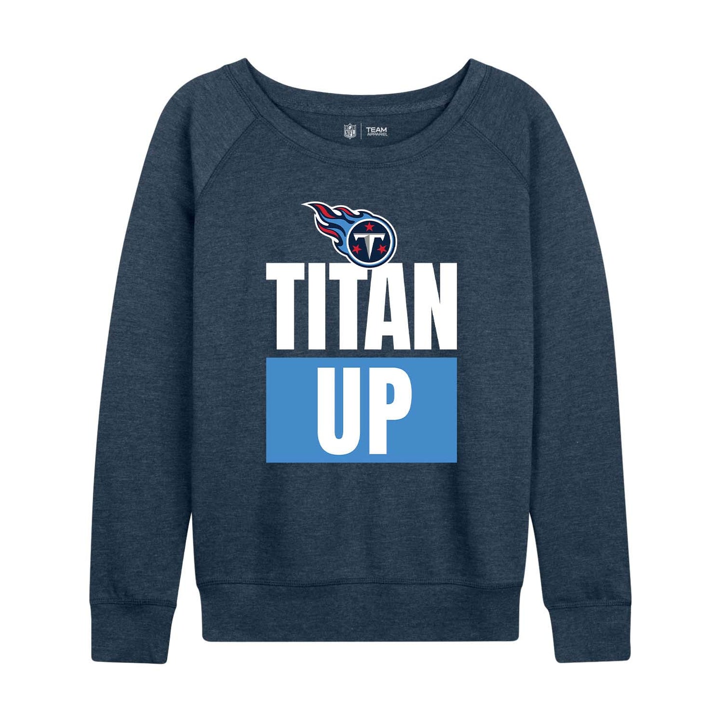 Tennessee Titans NFL Womens Team Slogan Crew Neck - Navy