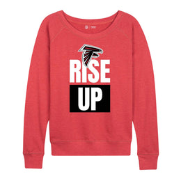 Atlanta Falcons NFL Womens Plus Size Team Slogan Crew Neck - Red