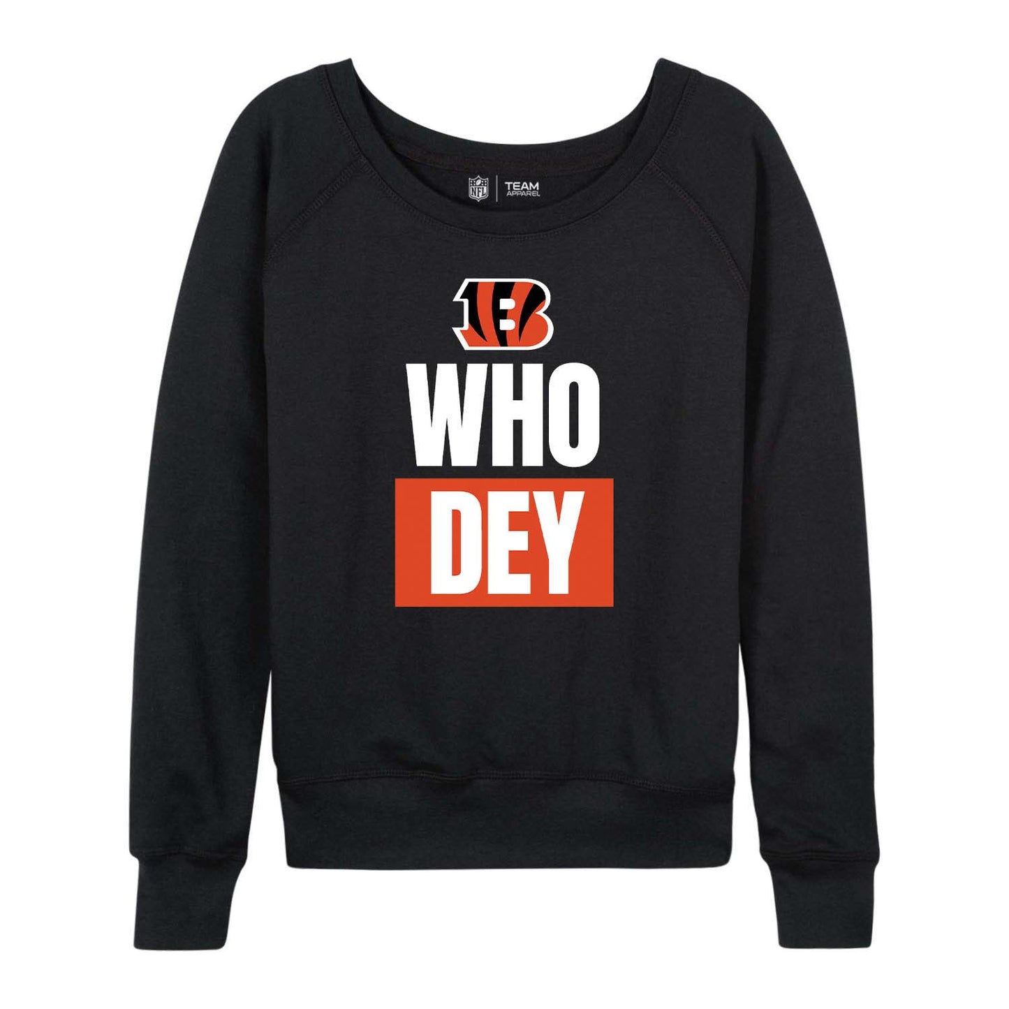 Cincinnati Bengals NFL Womens Plus Size Team Slogan Crew Neck - Black