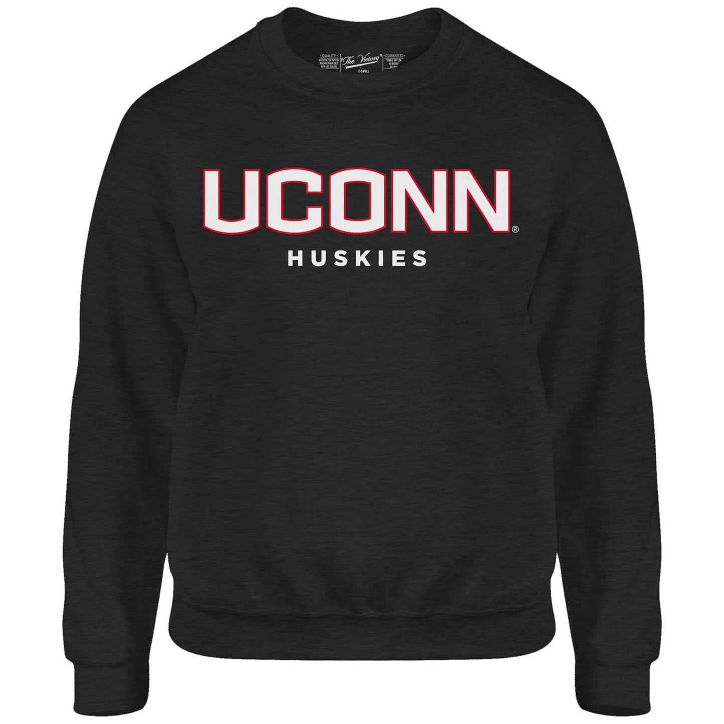 UCONN Huskies NCAA Adult Charcoal Crewneck Fleece Sweatshirt - Charcoal