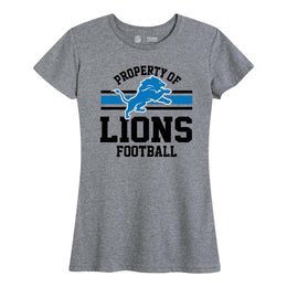 Detroit Lions NFL Women's Property Of Lightweight Plus Size T-Shirt - Sport Gray