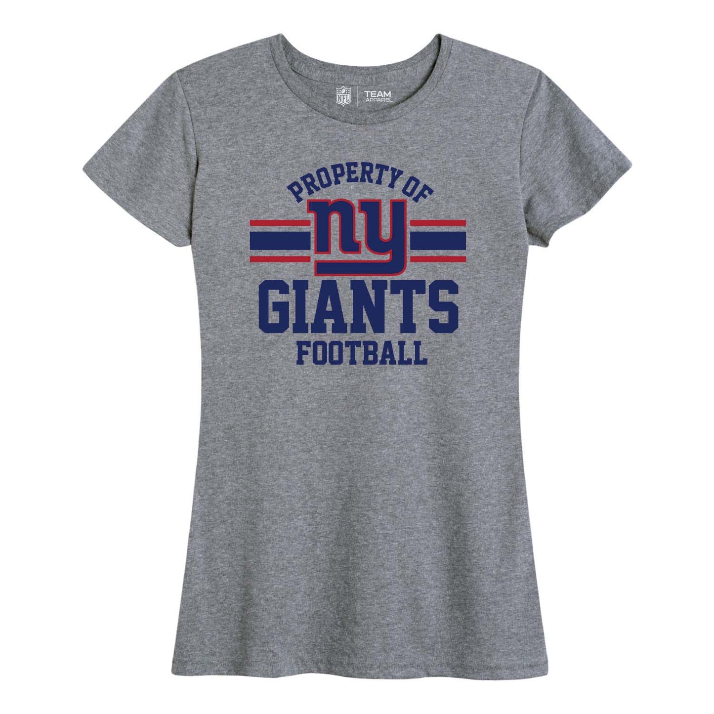 New York Giants NFL Women's Property Of Lightweight Plus Size T-Shirt - Sport Gray