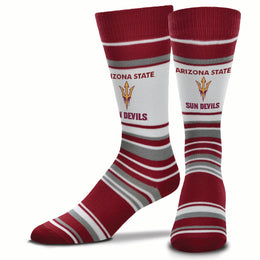 Arizona State Sun Devils Collegiate University Striped Dress Socks - Maroon