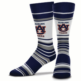 Auburn Tigers Collegiate University Striped Dress Socks - Navy
