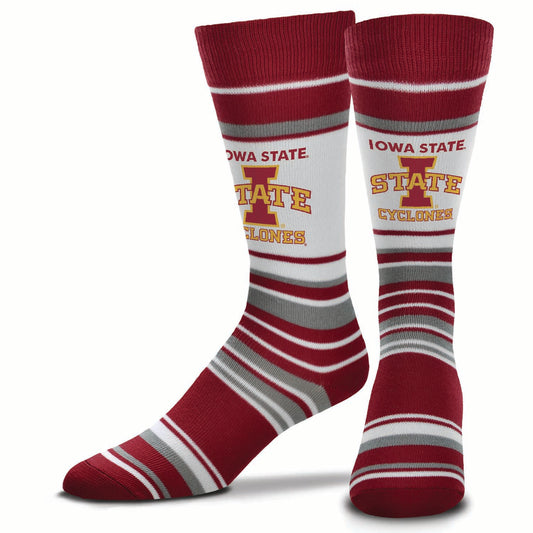 Iowa State Cyclones Collegiate University Striped Dress Socks - Maroon