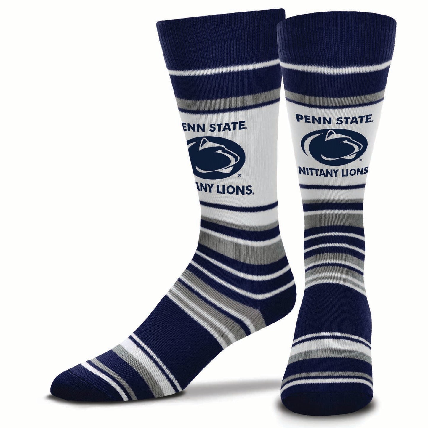 Penn State Nittany Lions Collegiate University Striped Dress Socks - Navy