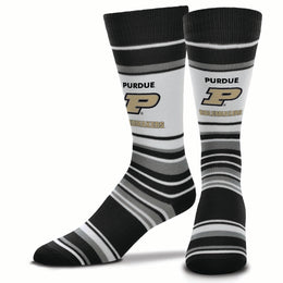 Purdue Boilermakers Collegiate University Striped Dress Socks - Black