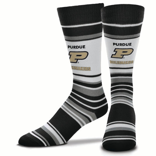 Purdue Boilermakers Collegiate University Striped Dress Socks - Black
