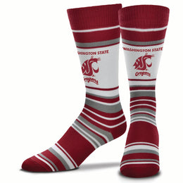 Washington State Cougars Collegiate University Striped Dress Socks - Maroon