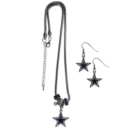 Dallas Cowboys NFL Game Day Necklace and Earrings - Silver