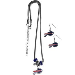 Buffalo Bills NFL Game Day Necklace and Earrings - Silver