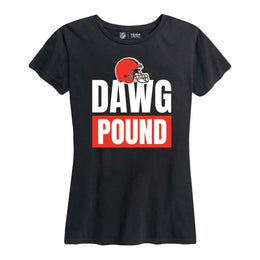 Cleveland Browns NFL Womens Team Slogan Short Sleeve Tshirt - Black