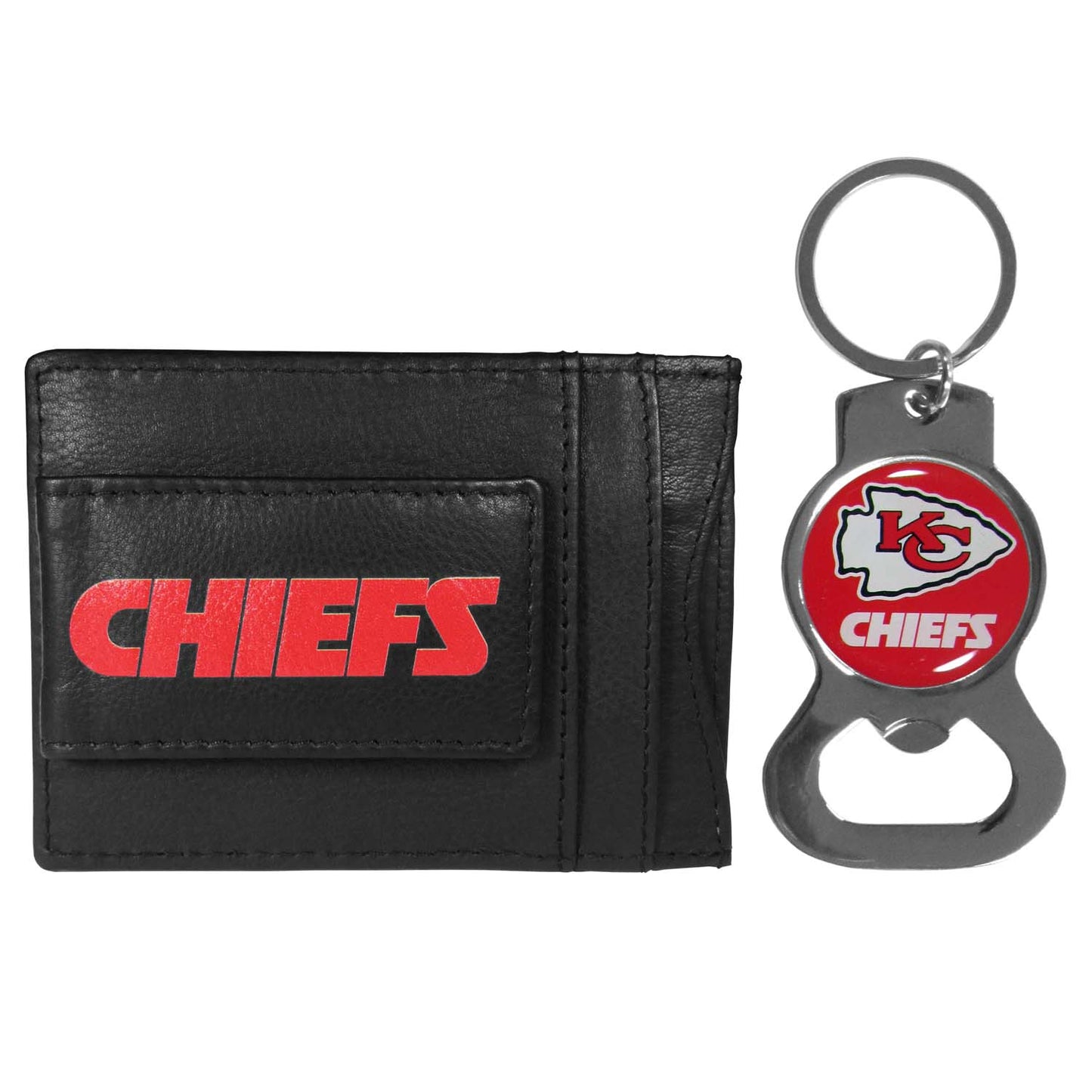 Kansas City Chiefs NFL Bottle Opener Keychain Bundle - Black