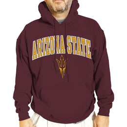 Arizona State Sun Devils NCAA Adult Tackle Twill Hooded Sweatshirt - Maroon