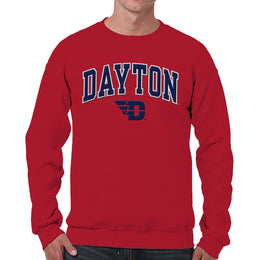 Dayton Flyers NCAA Adult Tackle Twill Crewneck Sweatshirt - Red