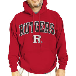 Rutgers Scarlet Knights NCAA Adult Tackle Twill Hooded Sweatshirt - Red