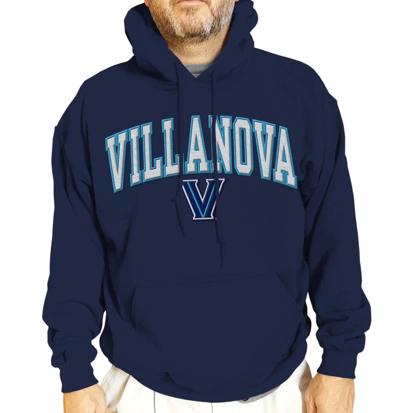 Villanova Wildcats NCAA Adult Tackle Twill Hooded Sweatshirt - Navy