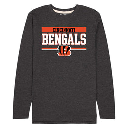 Cincinnati Bengals NFL Adult Charcoal Long Sleeve T Shirt - Charcoal