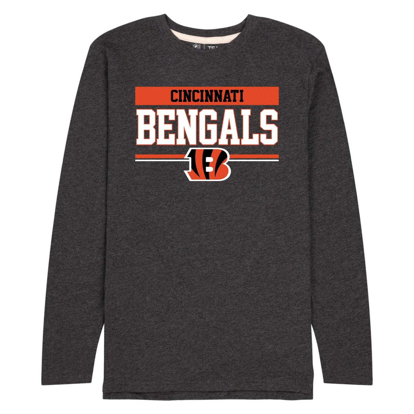 Cincinnati Bengals NFL Adult Charcoal Long Sleeve T Shirt - Charcoal